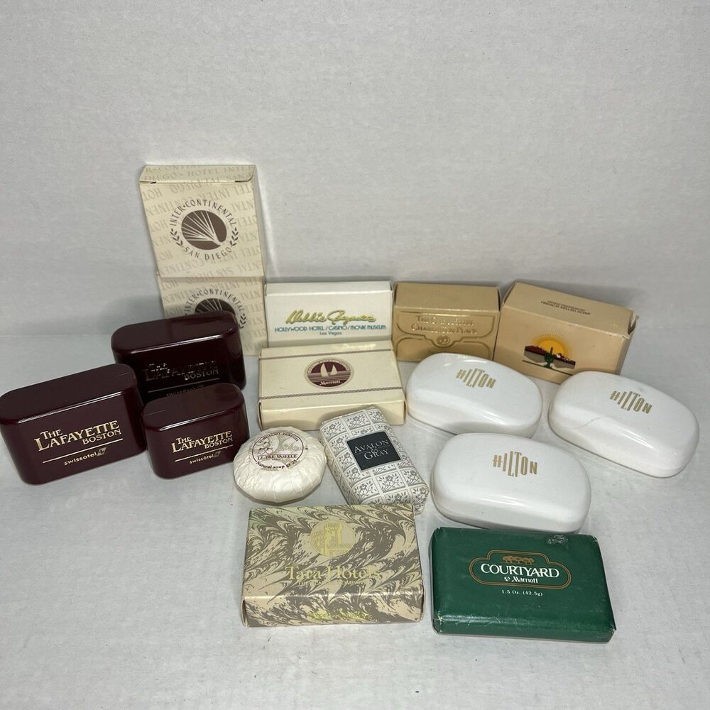 Vintage Lot Hotel Soap Bars Debbie Reynolds Lafayette Intercontinental Plastic